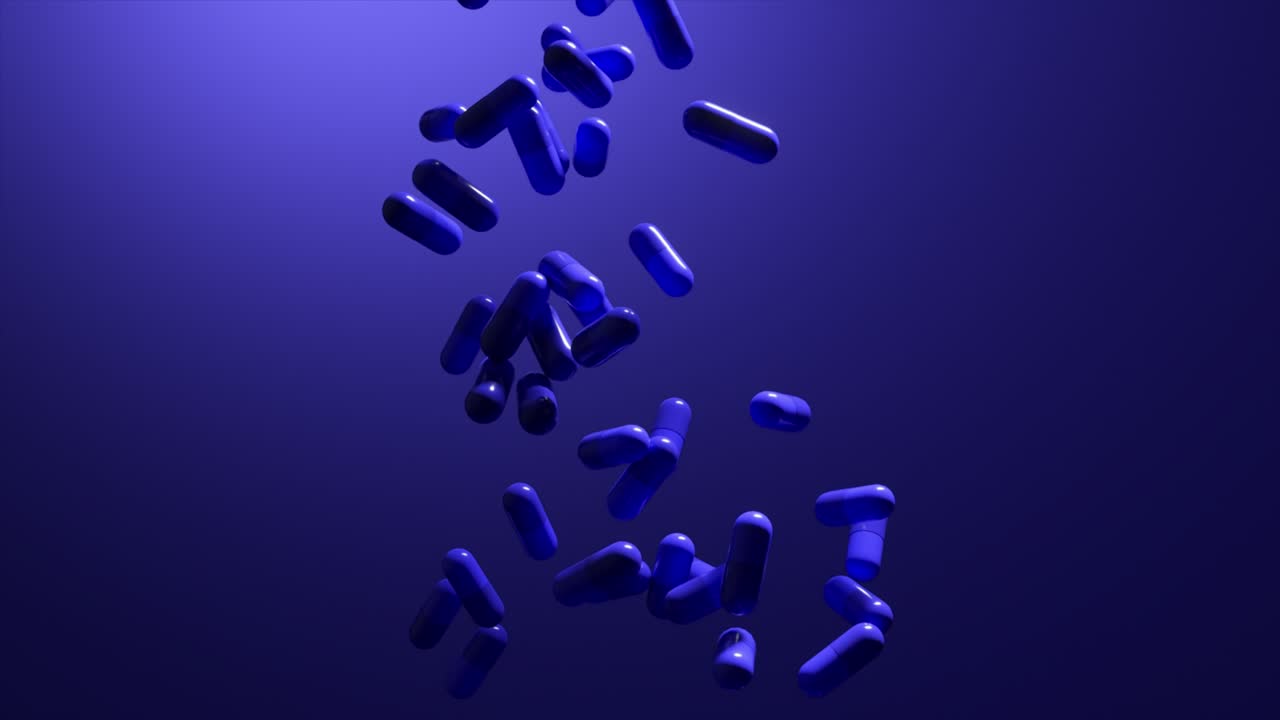 las cápsulas azules que caen