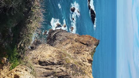 Almograve-Beach,-Alentejo,-Portugal,-Vicentine-Coast-Natural-Park-Portugal,-Hiking-Rota-Vicentina-the-Fisherman's-Trail-Along-the-Alentejo-Coastline-to-Wild-and-Rugged-Beaches-Narrow-Cliff-Side-Paths