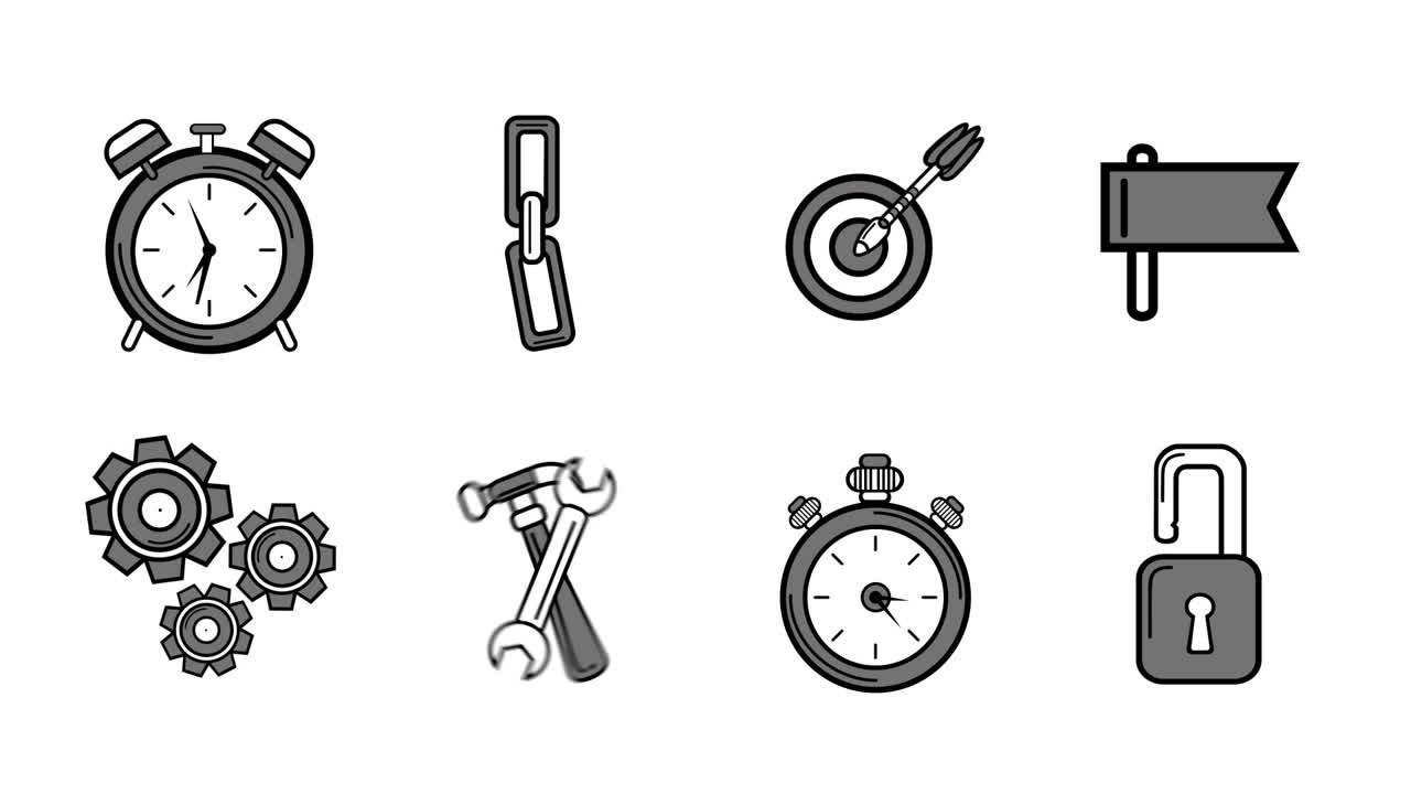 Illustration of general icon set