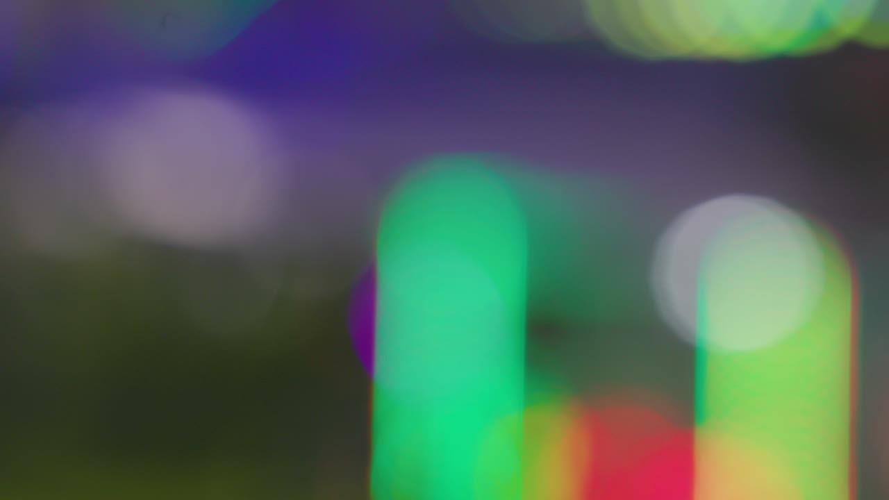 out of focus lights colourful lights at funfair