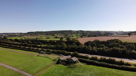 aerial view of honiton bypass a30 devon on a beautiful sunny day