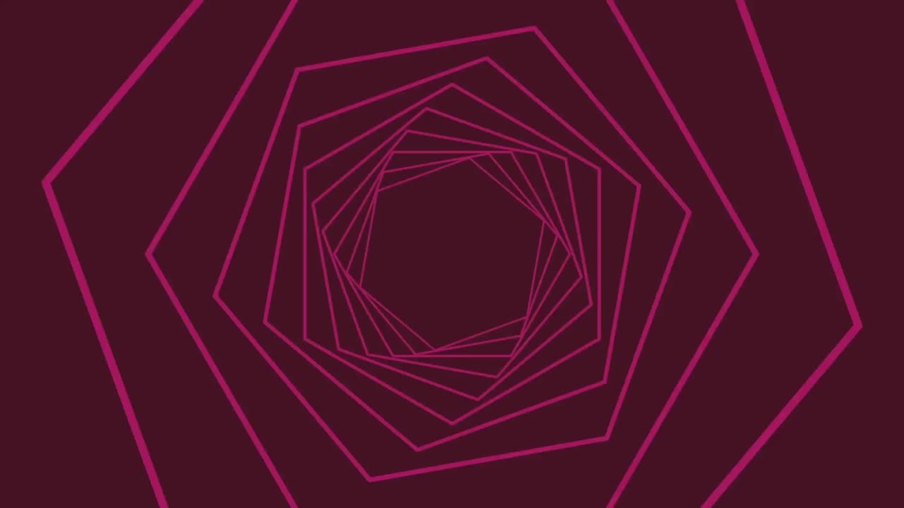 animación de patrones y formas de neón sobre un fondo oscuro