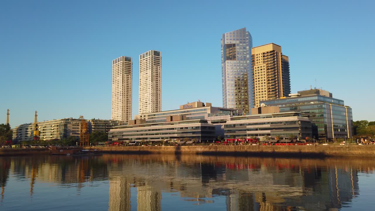 Stunning Skyline of Puerto Madero, Buenos Aires at Sunrise