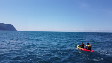 kayaking on the ocean