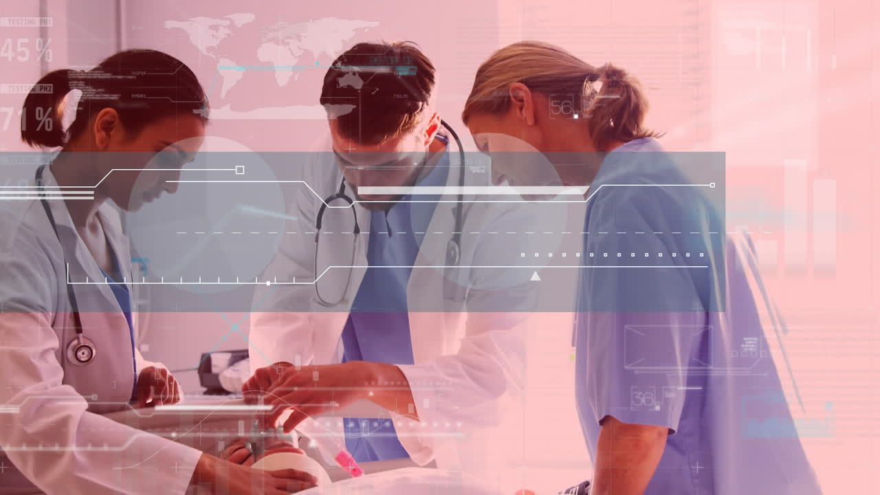 환자에게 산소를 제공하는 의사에 대한 데이터 분석은 의료 기술의 발전을 강조합니다.