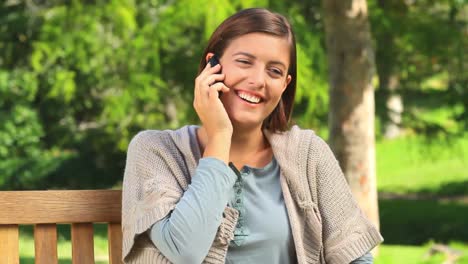 young woman phoning