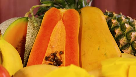 vibrant display of mixed fresh fruits