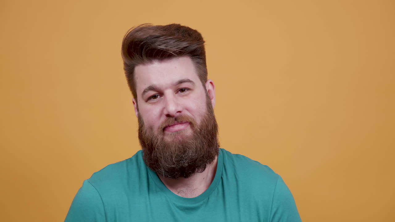 Man with beard in studio shot