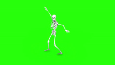 dancing skeleton on green screen