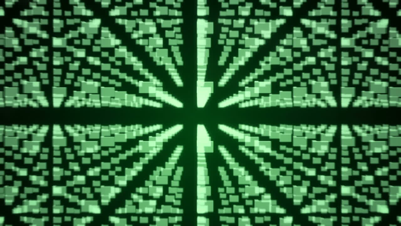 animación de los iconos de archivo y el candado sobre fondo negro