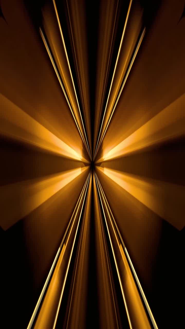 Dynamic Golden Light Rays Abstract Animation