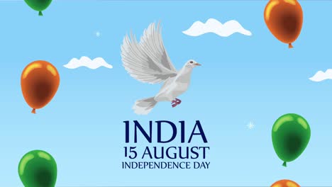 animación de letras del día de la independencia de la india