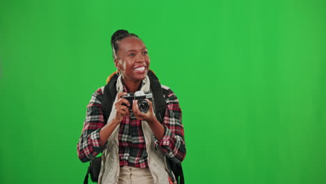 Fotografía,-Pantalla-Verde-O-Mujer-Negra-En-El-Estudio