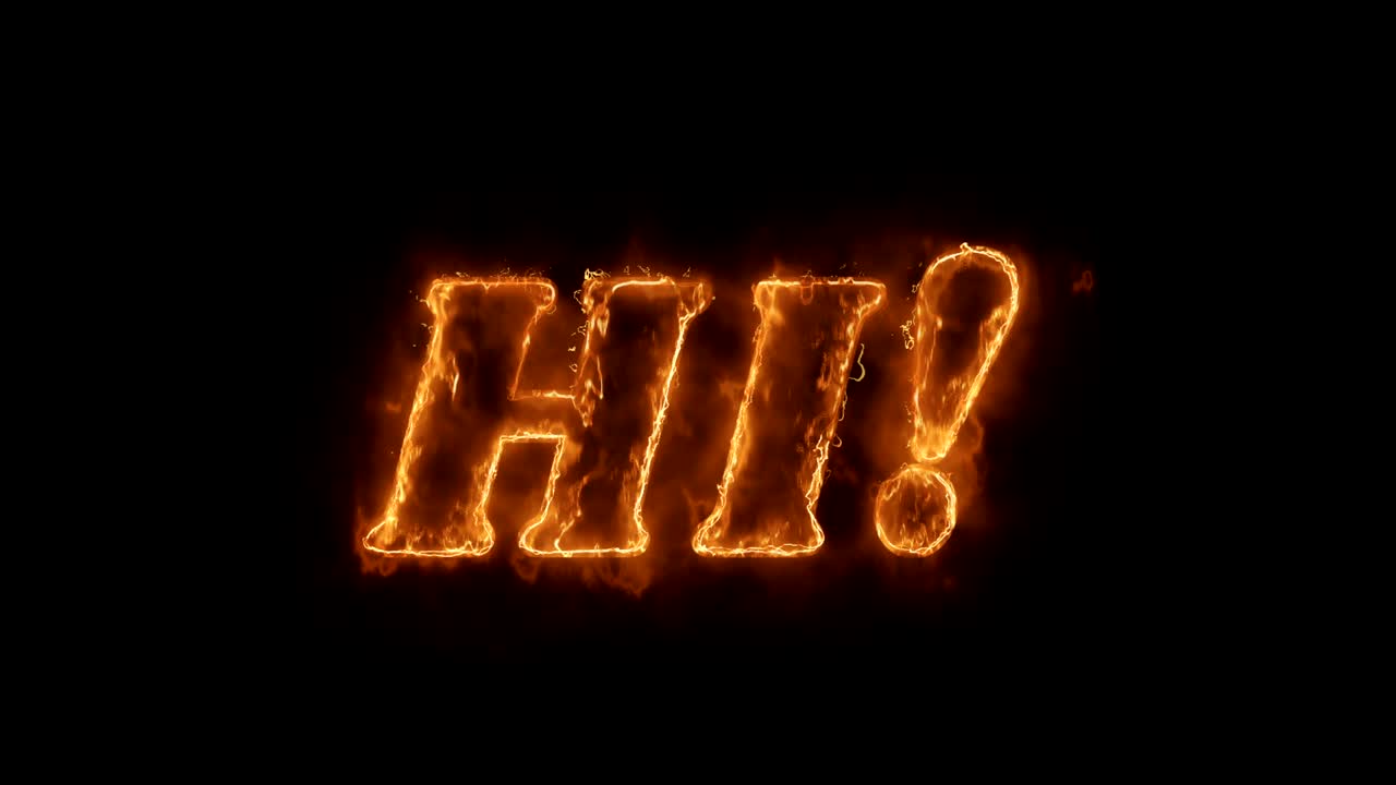 뜨거운 단어 애니메이션 불타는 현실적인 불 불꽃 루프