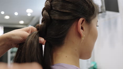 braided hair styling