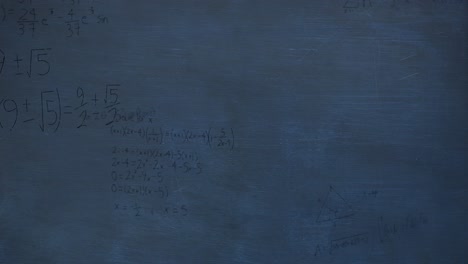 animación del procesamiento de datos matemáticos sobre un fondo azul