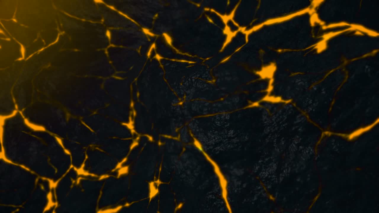 Roccia fusa che scorre attraverso una superficie incrinata