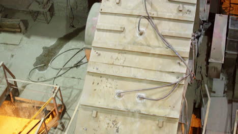 industrial conveyor belt in a factory