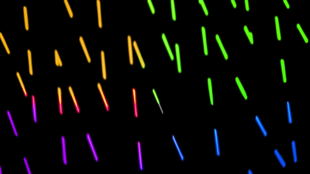 파란색 대시 라인 모션 배경, 추상적인 다채로운 네온 반이는 기하학적 대시