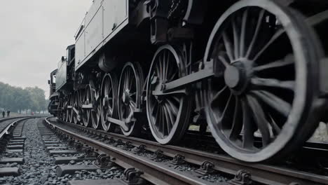 vintage steam train in motion