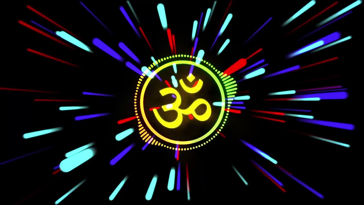 Abstract om rending with moving line Meditation and concentration