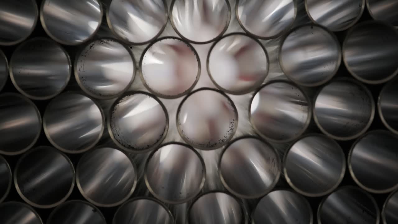 철제 파이프의 추상적인 배경