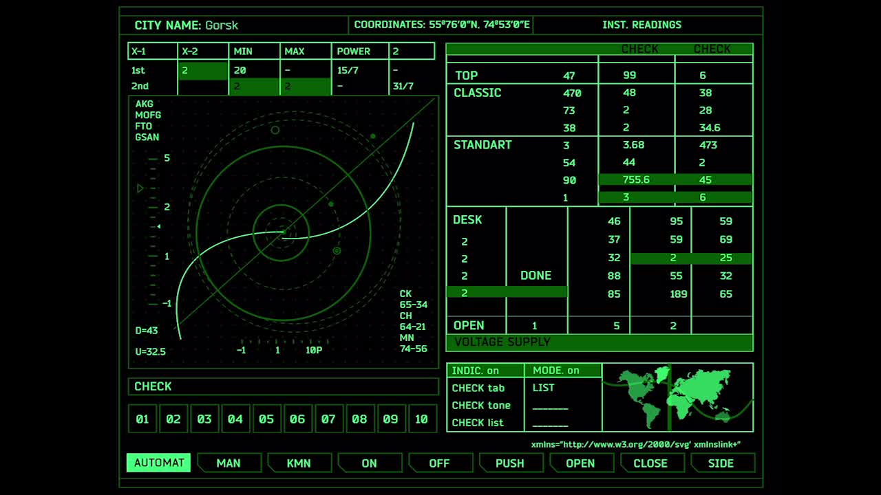 Interfaccia utente HUD retrò