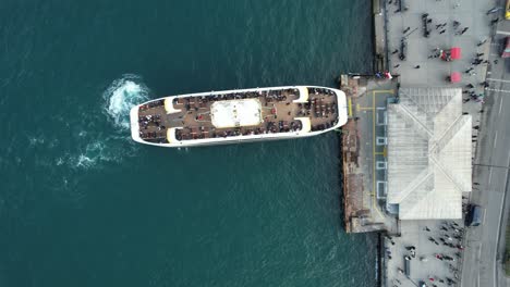 ferryboat carrying passenger at pier