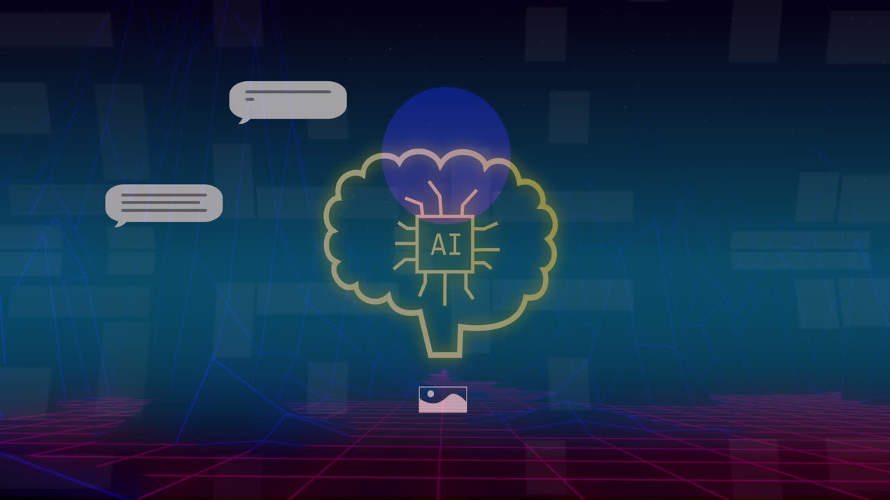 animación de un texto e icono sobre el procesamiento de datos