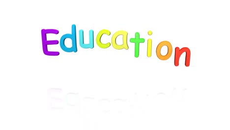 Multicolour-education-word-moving-