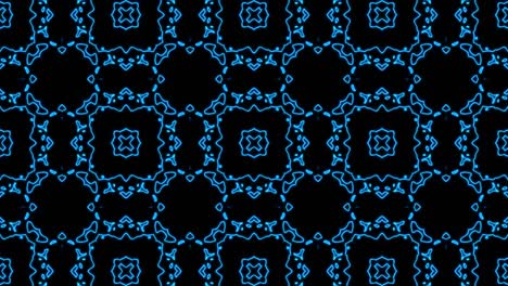 abstrakcyjny niebieski geometryczny bezszwowy wzór tła. abstrakcyjne paski pętla kalejdoskopowa. szybki psychodeliczny kolorowy kalejdoskop vj tło. dyskoteka abstrakcyjne tło ruchu. efekt kalejdoskopowy