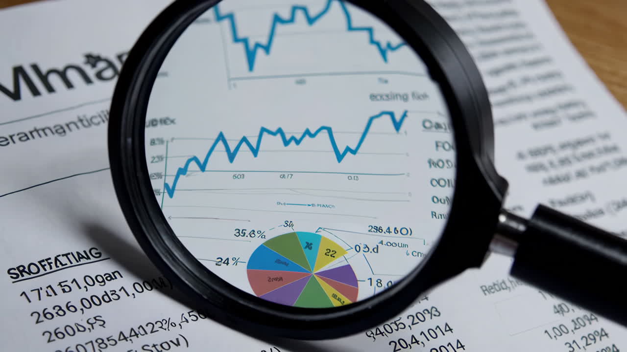 Magnifying Glass on Financial Data and Charts