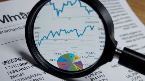 Magnifying Glass on Financial Data and Charts