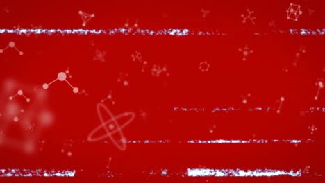 Animation-of-interference-and-chemical-structures-on-red-background