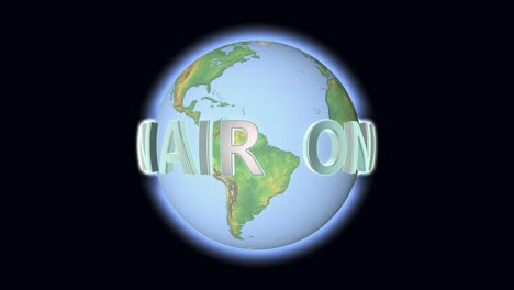 modern global dissemination of information. around the planet the inscription on the air rotates.
