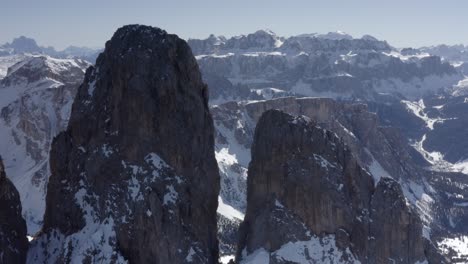 dolomites mountains in winter