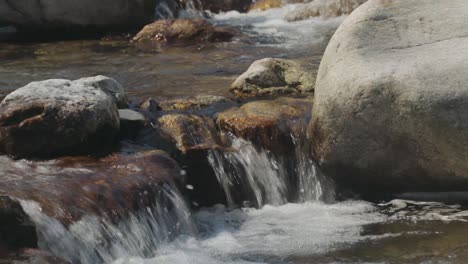 Close-Up-of-Water-in-Small-Alpine-Stream