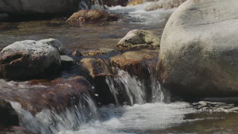 close up of water in small alpine stream