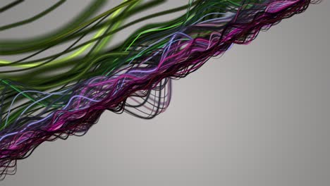 Fantastic animation with stripe wave object in slow motion, 4096x2304 loop 4K