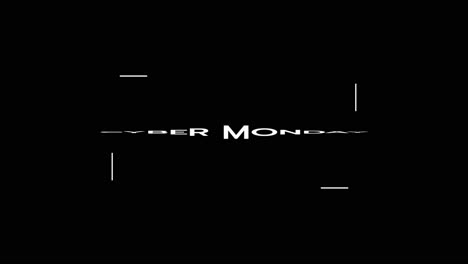 modern cyber monday text in frame on black gradient