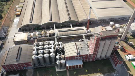 aerial view of brewery, brewery