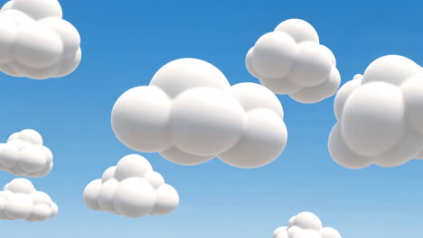 cartoon clouds in a blue sky