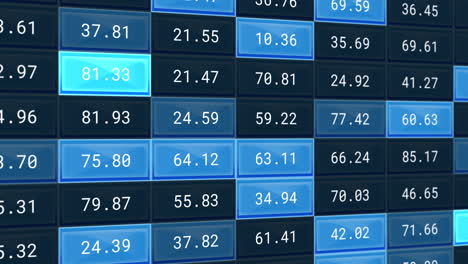 animación del procesamiento de datos financieros