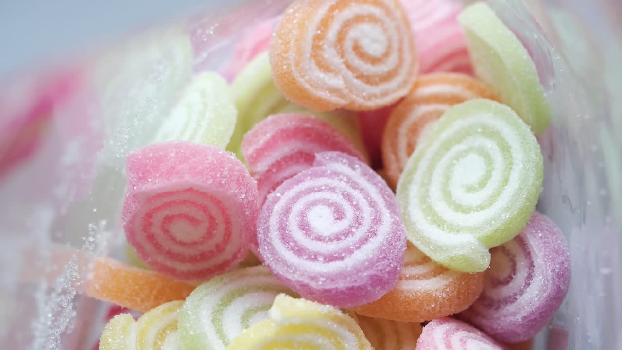 Colorful Spiral Gummy Candies
