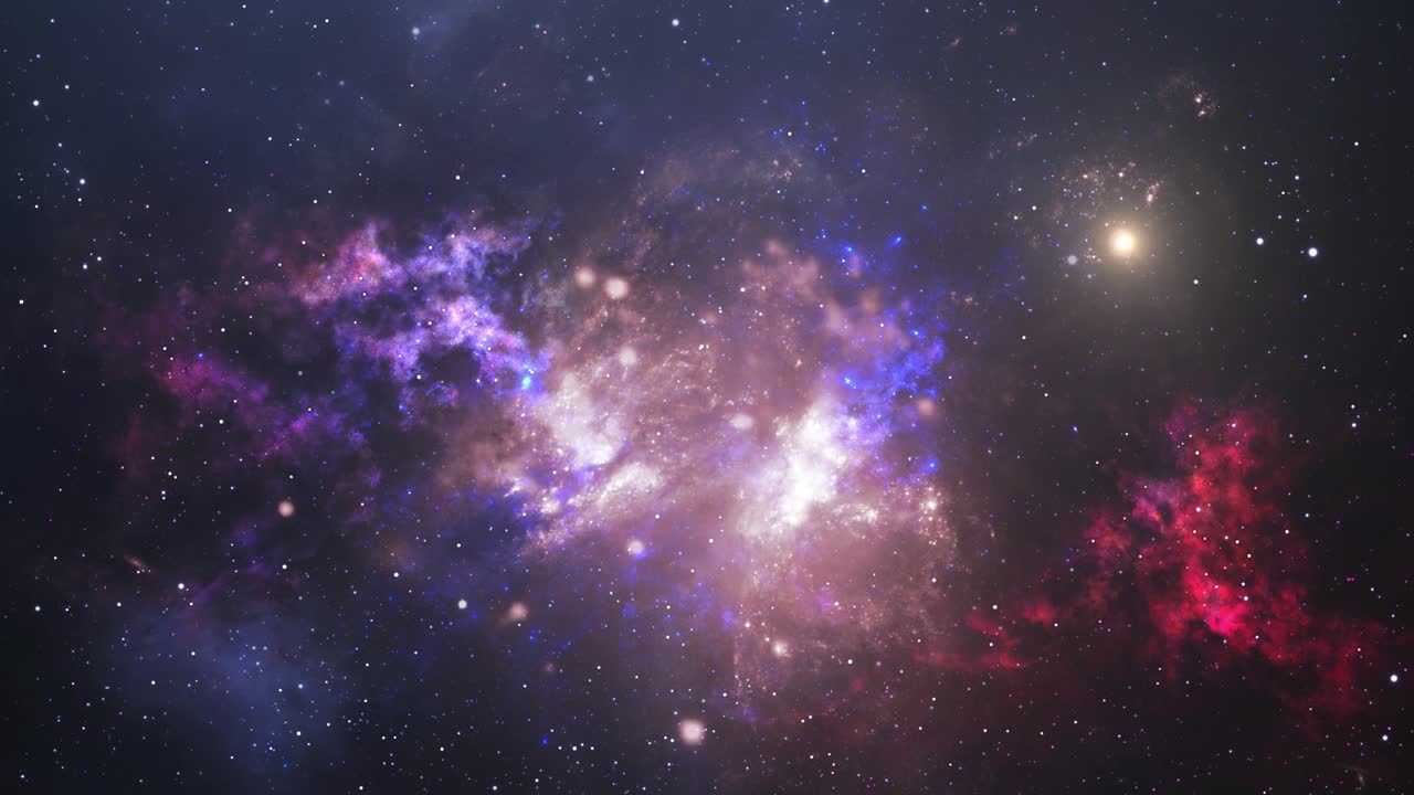 colorful nebula in the dark of space