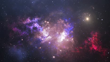 nebulosa colorida en la oscuridad del espacio