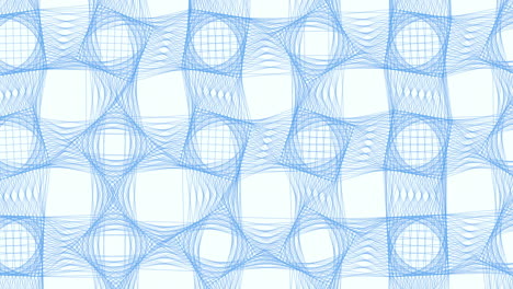 Dynamic blue and white curved line pattern