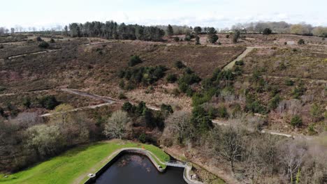 Paisaje-Común-De-Woodbury-En-East-Devon-Junto-Al-Embalse-De-Squabmoor