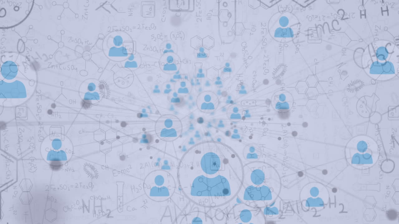 animación de la red de conexiones y procesamiento de datos científicos