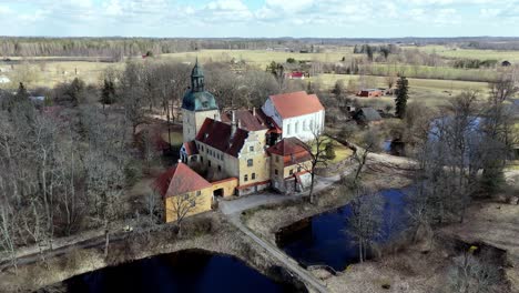 lielstraupe castle - medieval castle in village of straupe, vidzeme, latvia